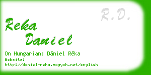 reka daniel business card