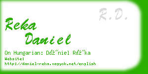 reka daniel business card